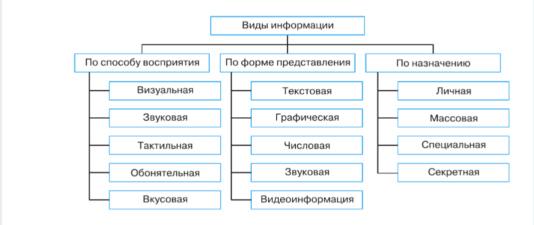 Виды информации