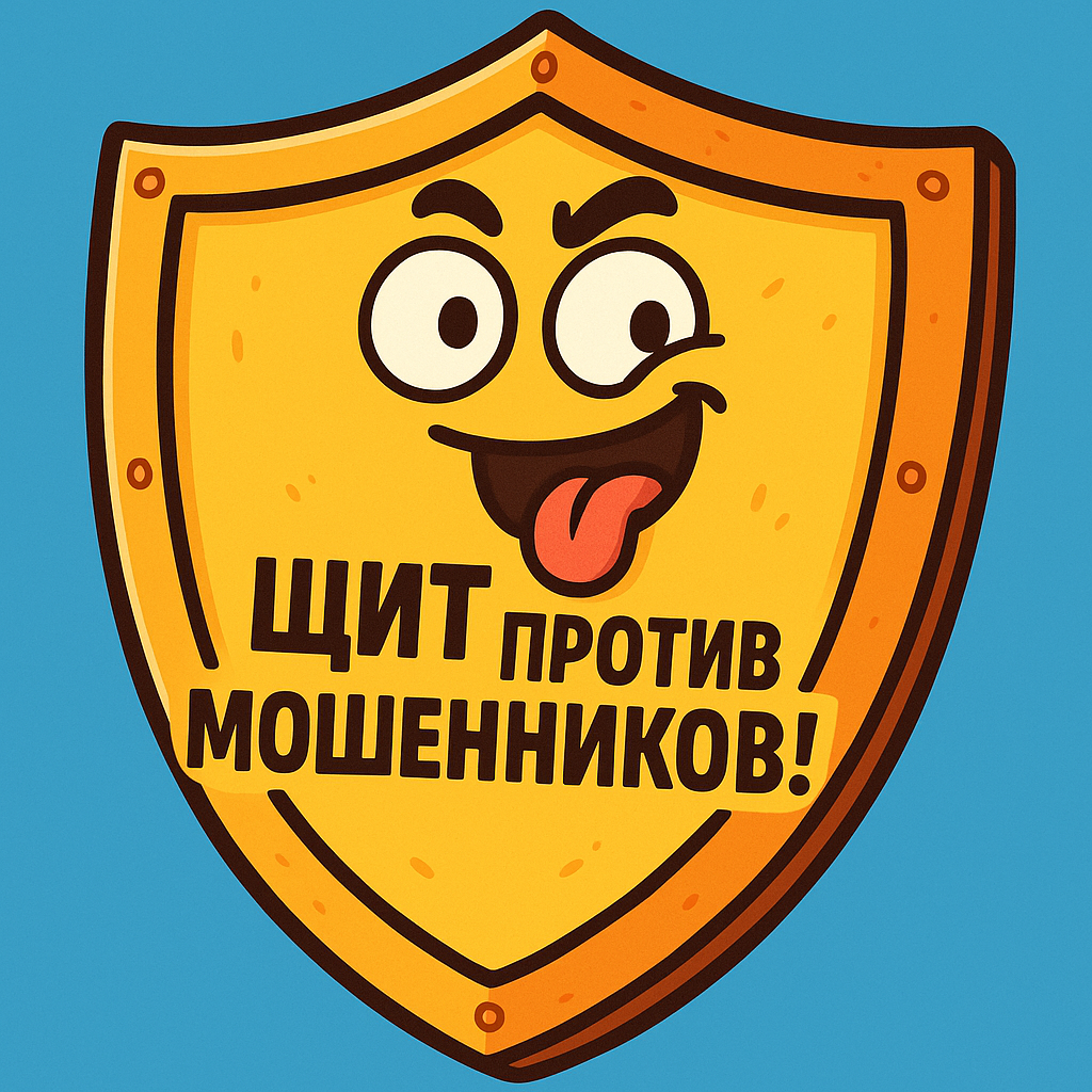 Забавный щит с мемами для защиты от мошенников
