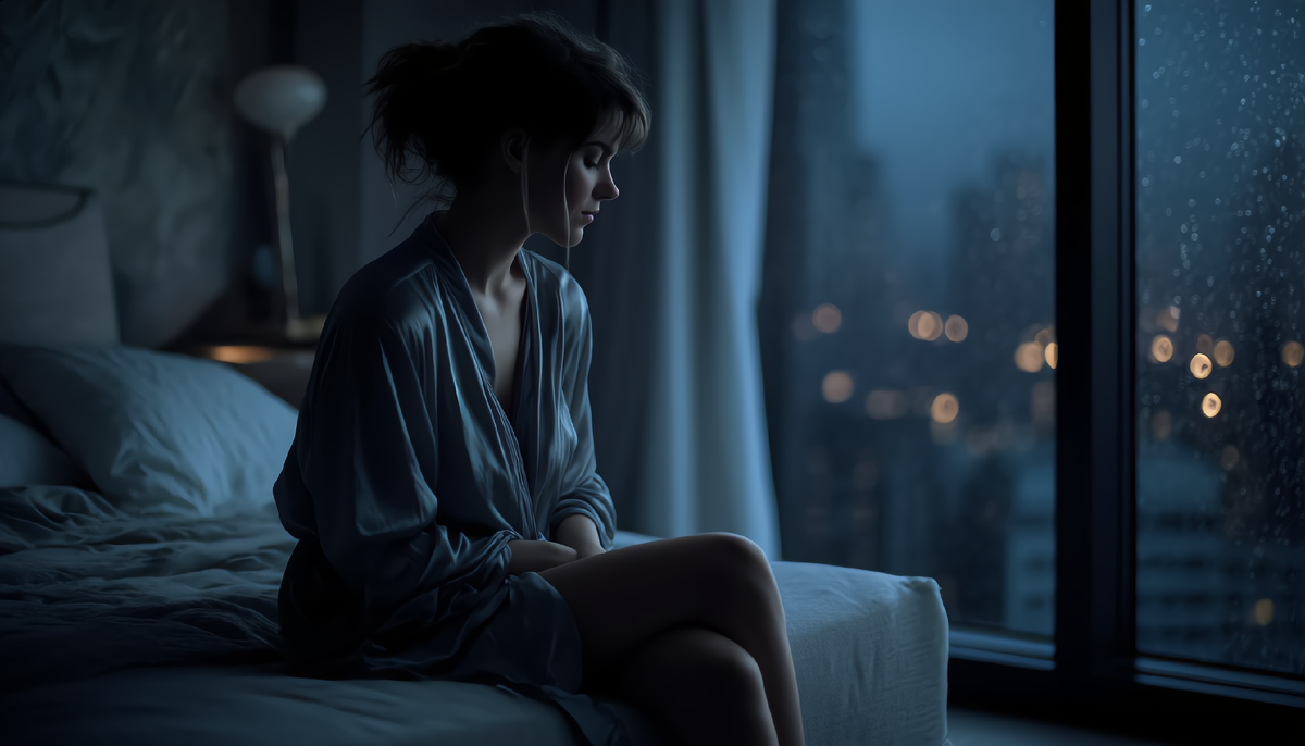 А она?
Она — фон.
Она — та, кто «лежит», «не успевает», «не та, что была».