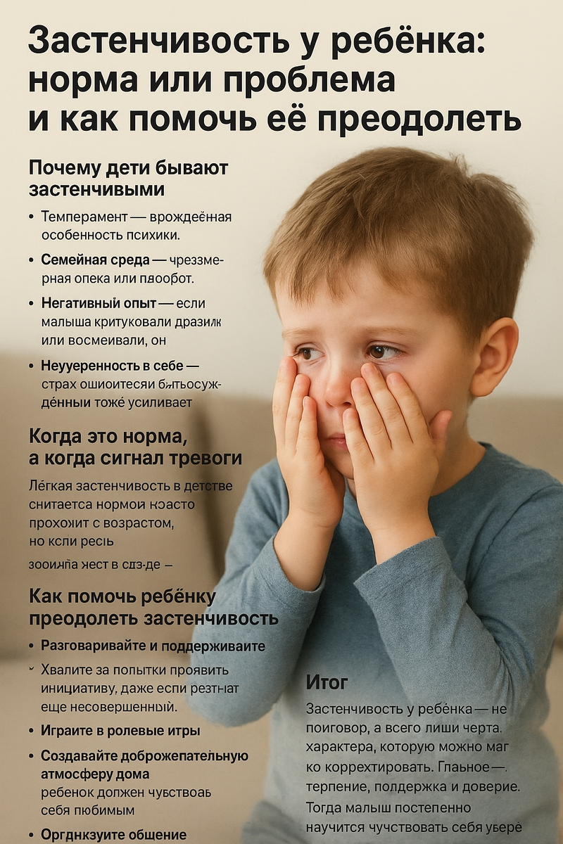 ребенок#застенчивость#страх#характер#