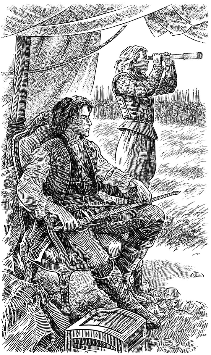 Алонсо Алва и Арно Савиньяк. Иллюстрация к "Ветру Каделы".