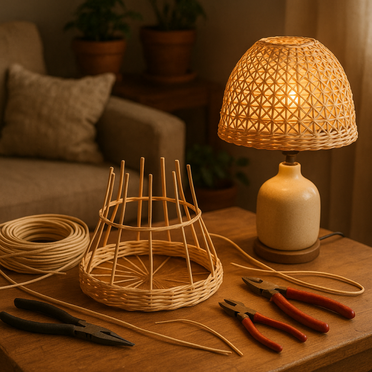    Создайте уникальную декоративную крышку для лампы из ротанга: шаг за шагом к уютному интерьеру своими руками Loza