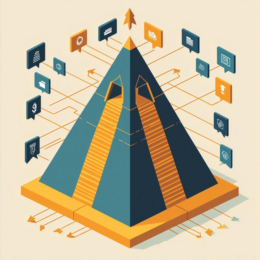 (банковская система как пирамида из огромного числа элементов)