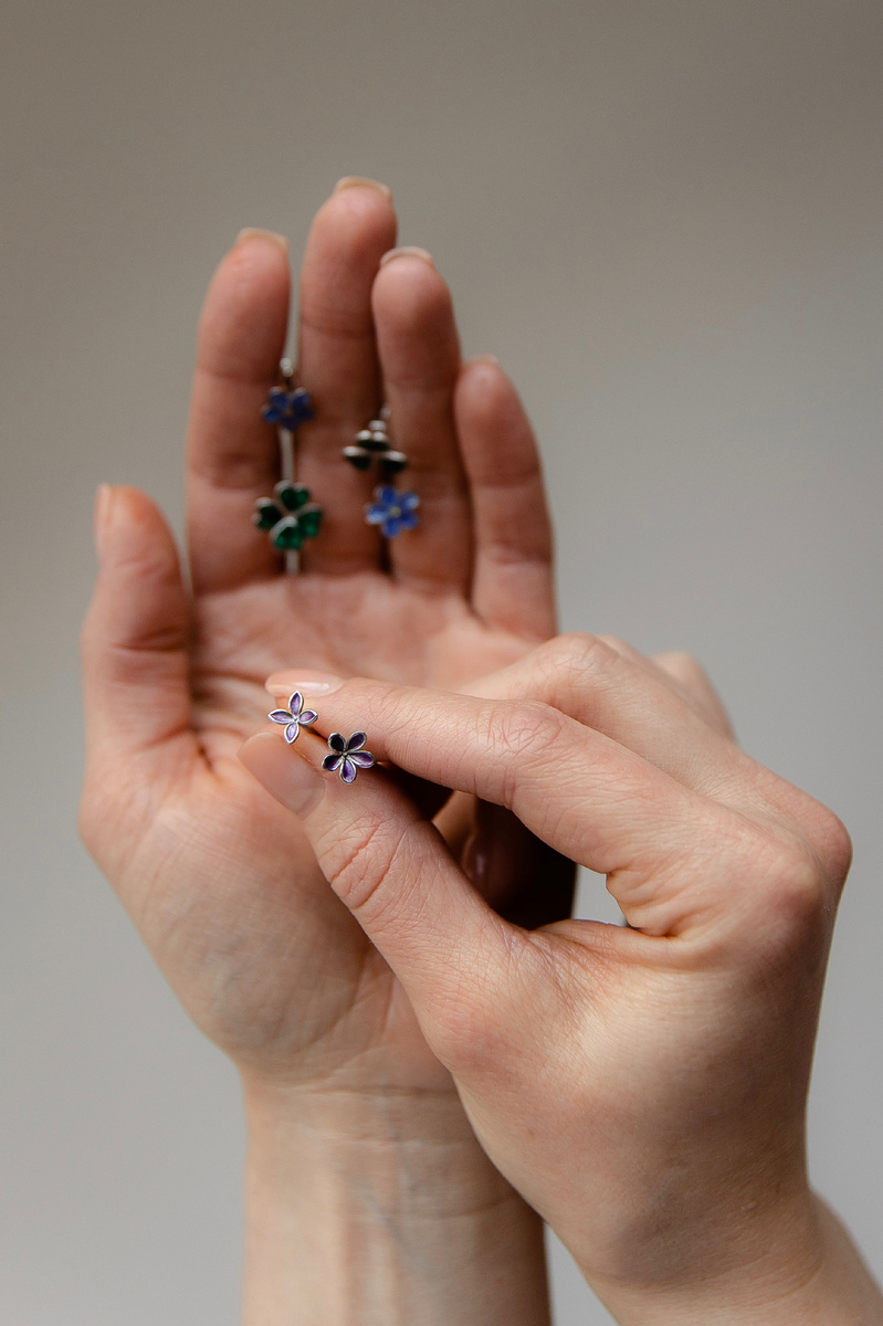 Пусеты «Сирень».