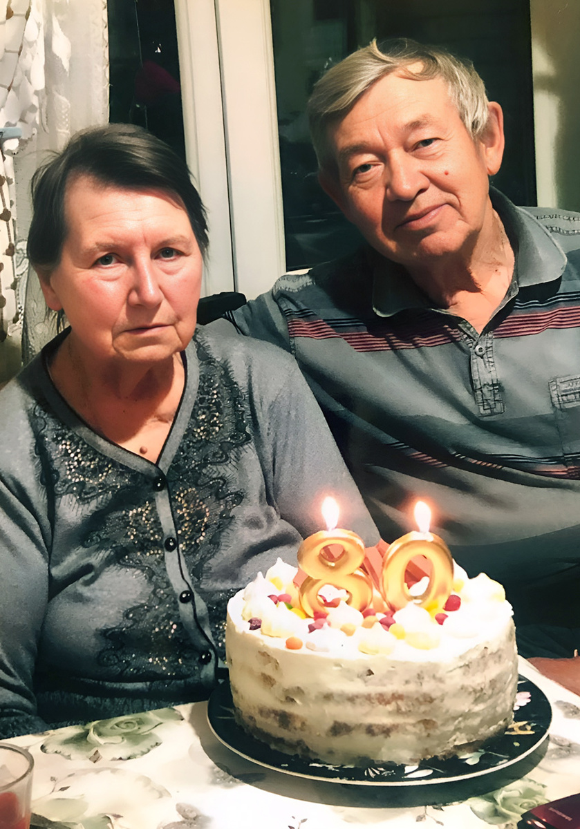 Чета Кузнецовых в день 80-летия Лидии Терентьевны