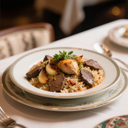 Фергезия с куриной печёнкой