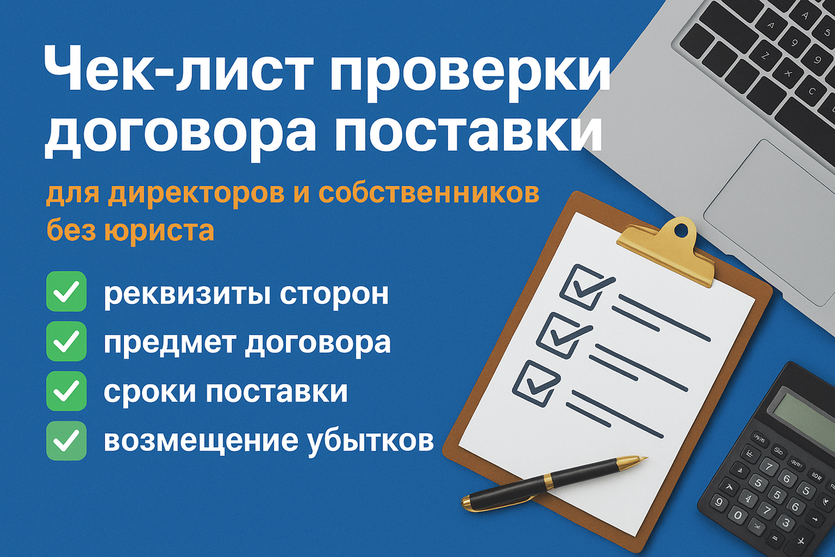 Чек-лист проверки договора поставки legalb2b.ru