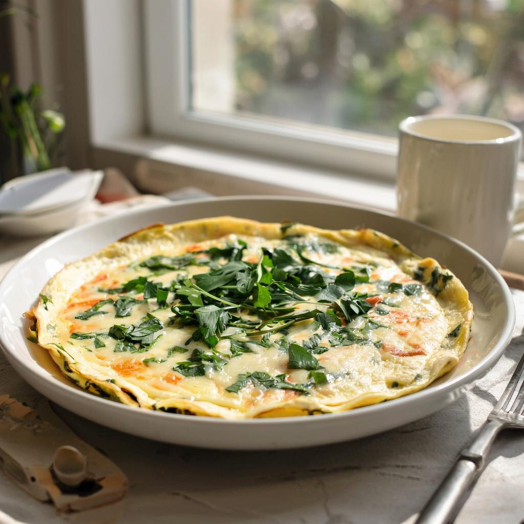 
🍳 Нежный омлет с зеленью и сыром — идеальный завтрак всего за 15 минут! 🍽️

🔸 Что понадобится:

- Яйца куриные — 2 шт.
- Молоко свежее — 2 столовые ложки
- Любимая зелень (укроп, петрушка) — небольшой пучок
- Твердый сыр — около 50 граммов
- Щепотка соли и перца по вкусу

📝 Готовим быстро и просто:

1. ☕️ Взбиваем яйца с молоком венчиком или вилочкой.
2. ✂ Нарезаем свежую зелень мелкими кусочками и добавляем её в яичную массу.
3. 🧀 Натираем сыр на мелкой терочке прямо туда же.
4. 👩‍🍳 Выливаем всё на разогретую сковородочку с капелькой масла и жарим пару минут под крышкой.

🥗 Совет: Чтобы добавить пикантности, попробуйте слегка обжарить чеснок перед заливкой яиц.

Приготовьте вкусный завтрак себе и близким! Наслаждайтесь каждым кусочком и заряжайтесь энергией на весь день! 😉

