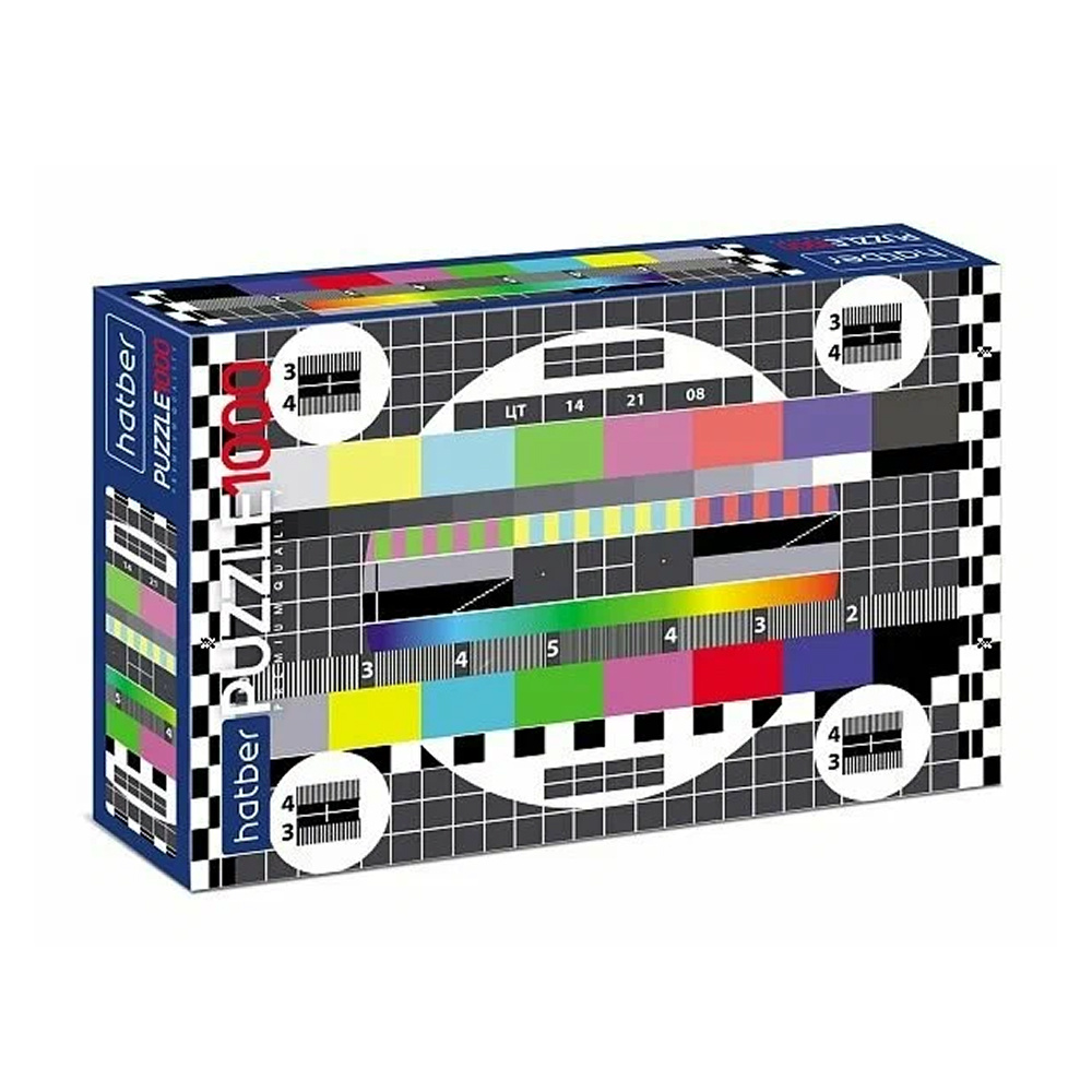 Пазл Hatber Premium 680х480 мм Настроечная таблица ТВ