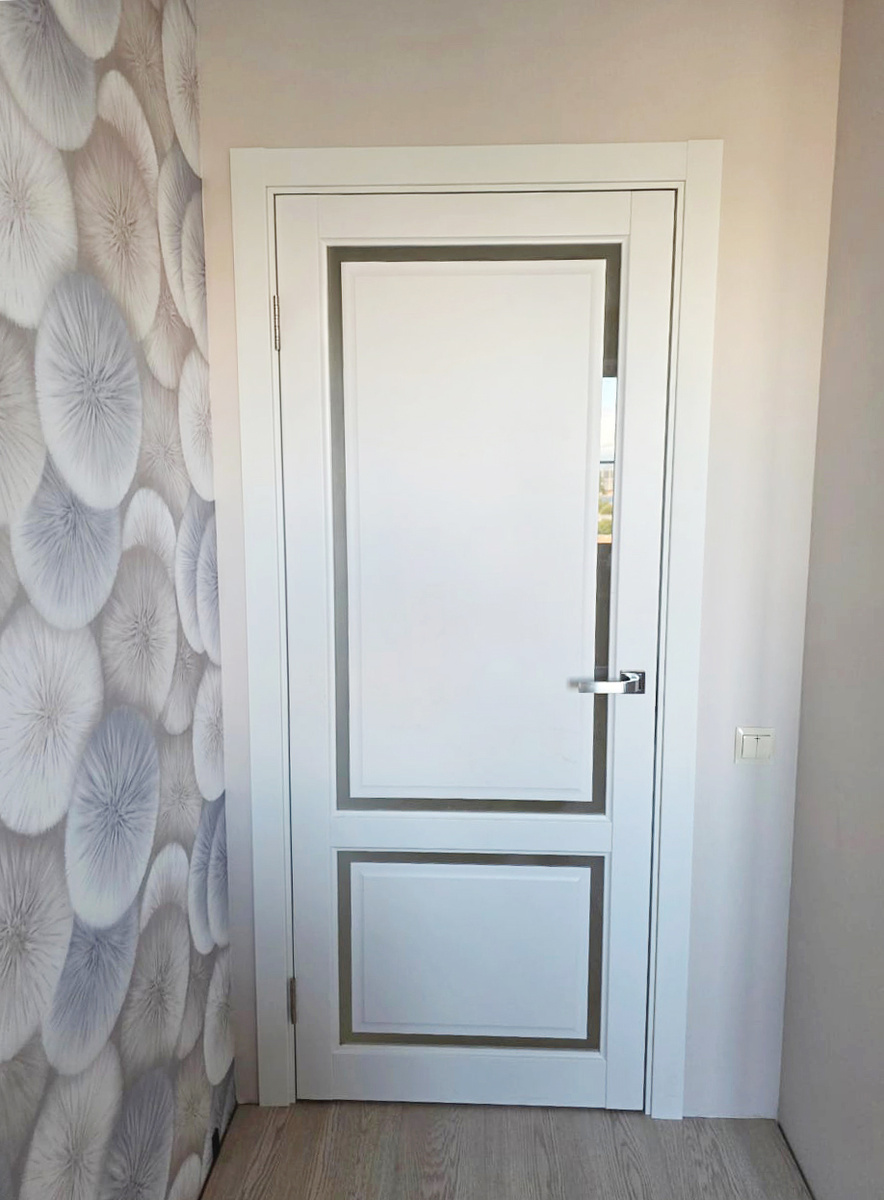 Межкомнатная дверь Афина-2 в покрытии винил белый