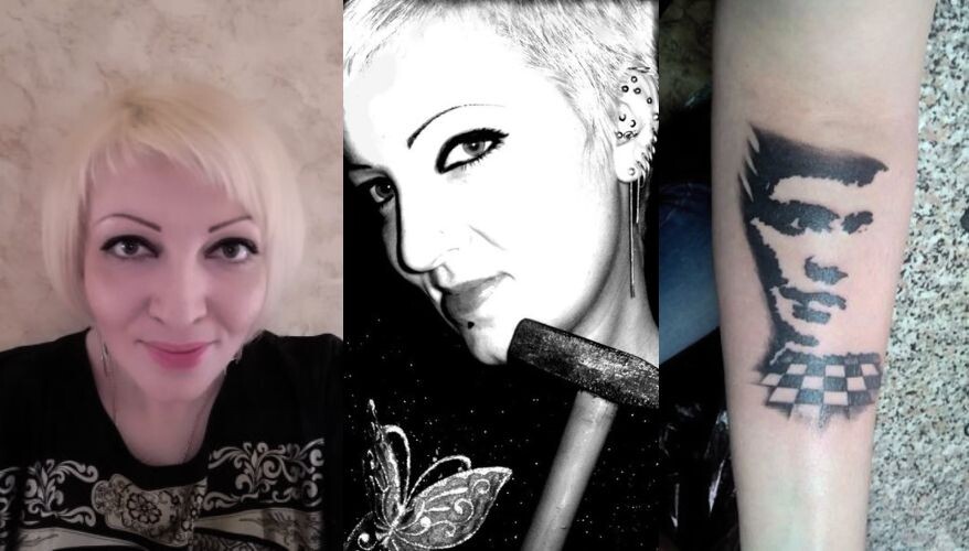 Наталья даже сделала тату с Пичушкиным и с молотком позирует