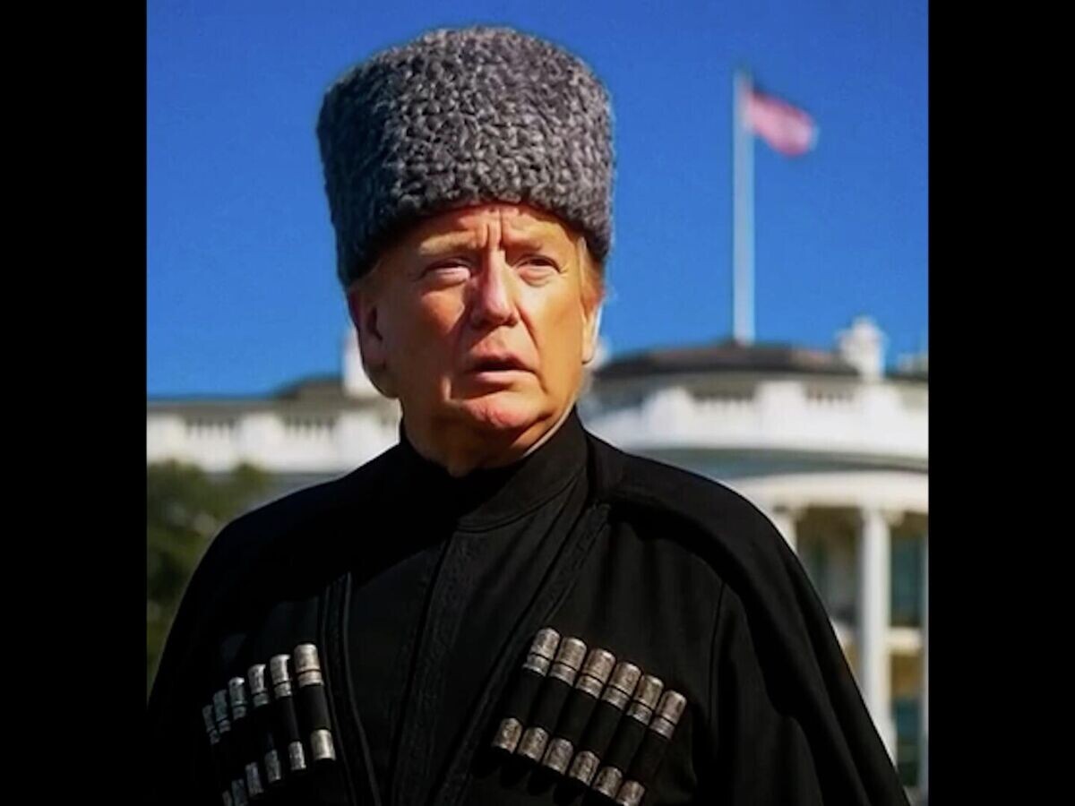    "Трамп", говорящий на чеченском языке© @RKadyrov_95