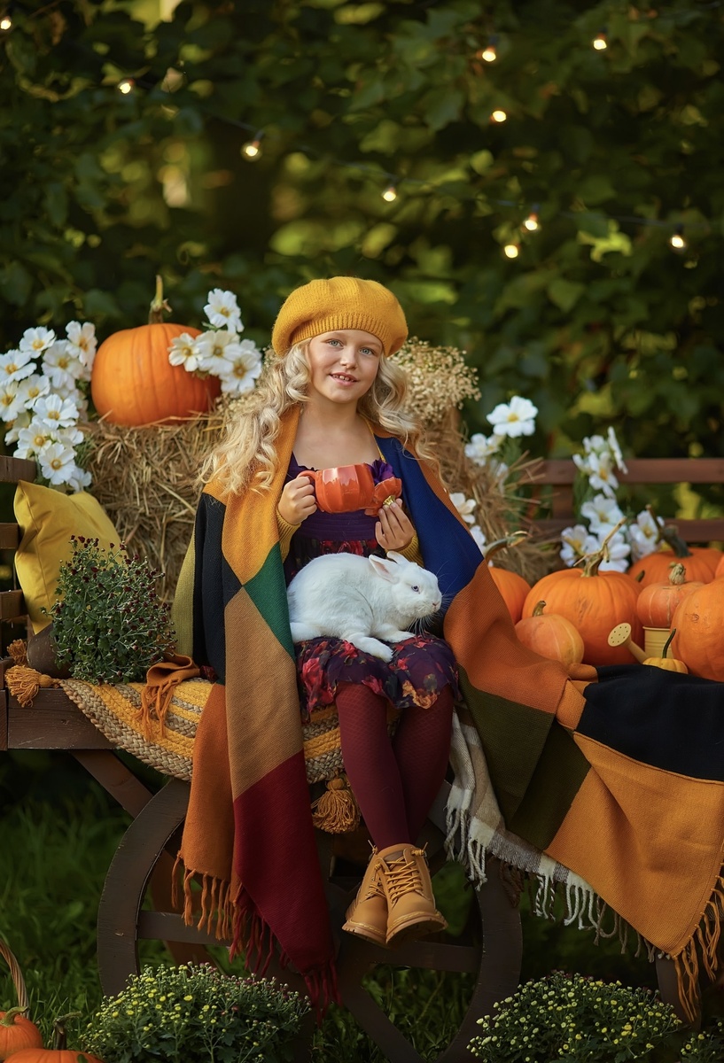 Телега с тыквами Yoofotoloft 