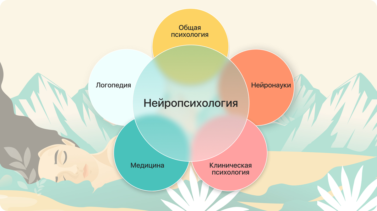 Совокупность ряда дисциплин формирует нейропсихологию как мультимодальную отрасль сферы психического здоровья