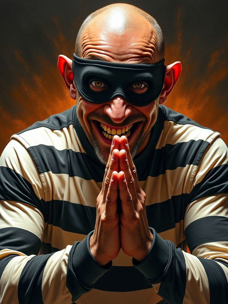 Мошенник, ожидающий наживу.