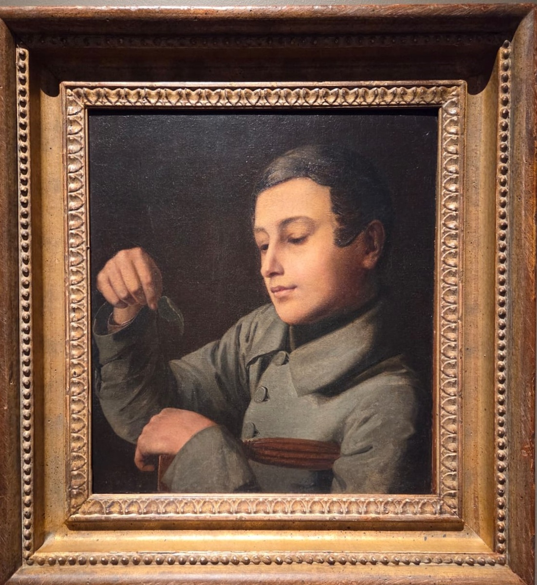 Александр Ступин. Мальчик с листком. 1830-1840-е холст, масло