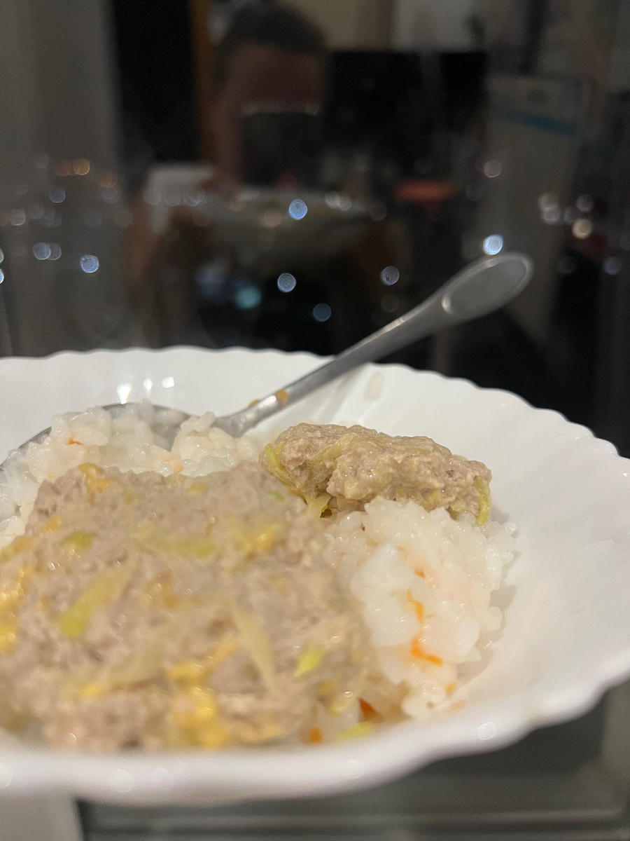 Подавала их с рисом 