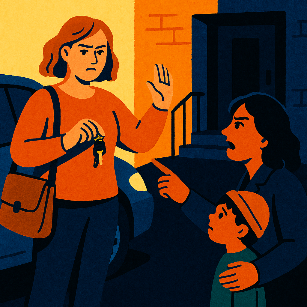 «По долгу службы должны любить детей!» — заявила мне соседка, пытаясь всунуть своего сына мне в машину в 7 утра