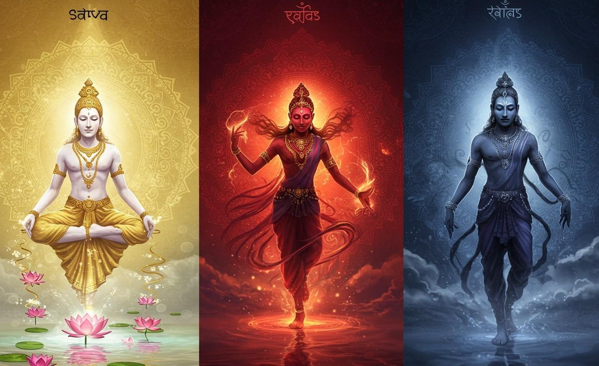 Три гуны природы. Изображение: poojn.in