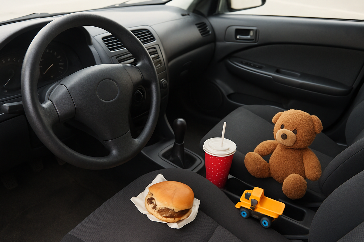 Еда в салоне может стать рассадником бактерий