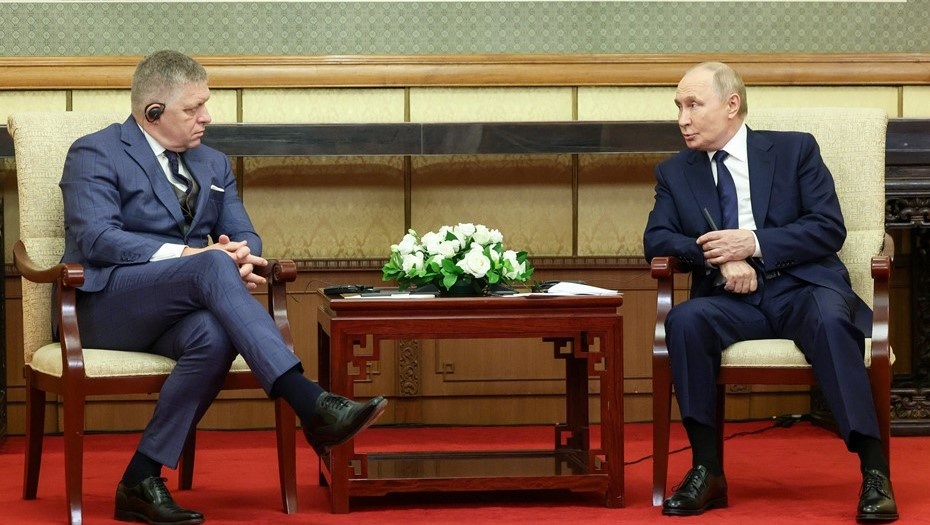    Президент РФ Владимир Путин и премьер-министр Словакии Роберт Фицо Автор фото: Владимир Смирнов/ТАСС