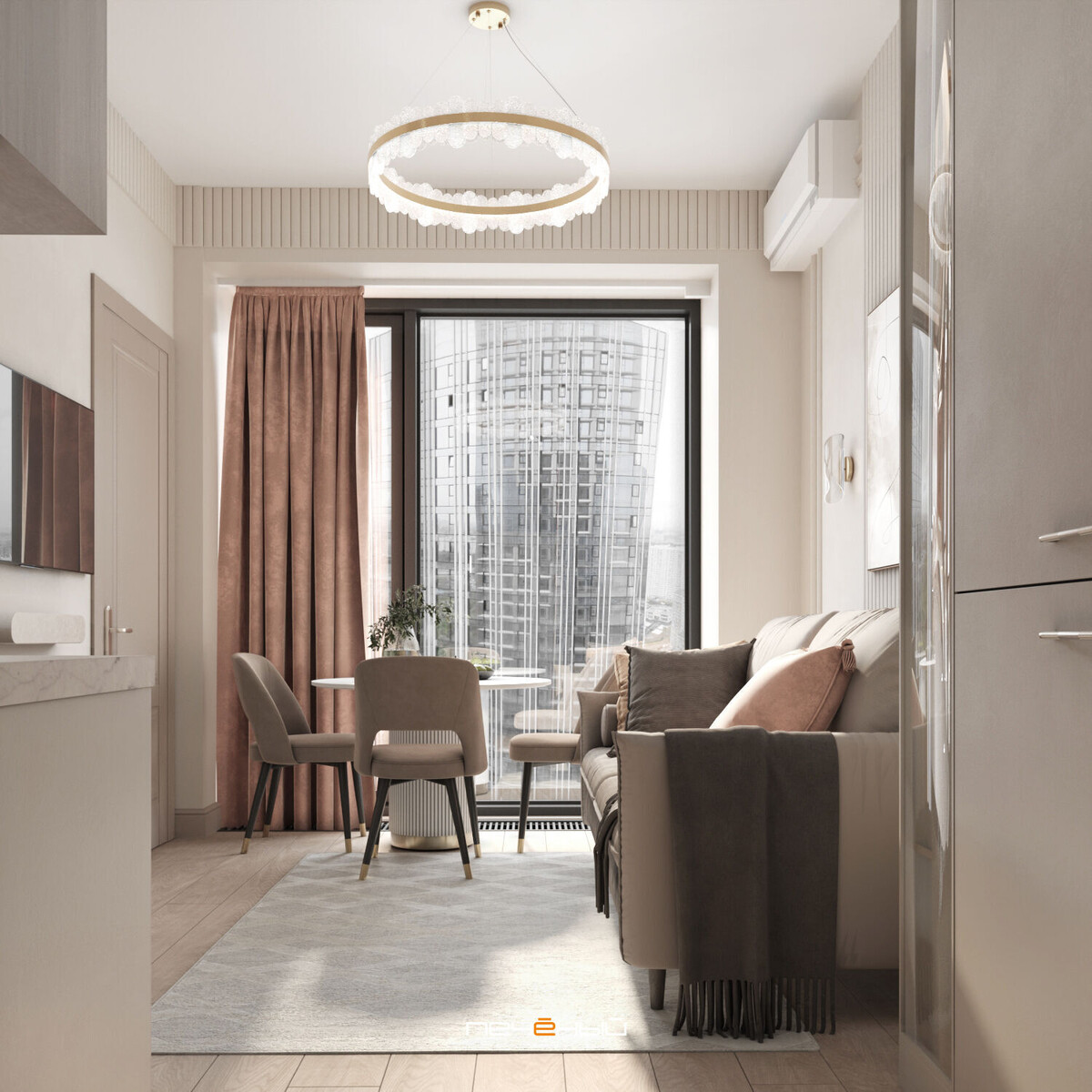 Дизайн кухни-гостиной