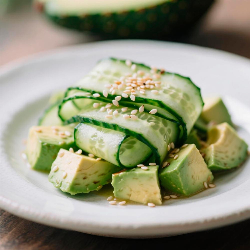 Салат из авокадо и огурцов