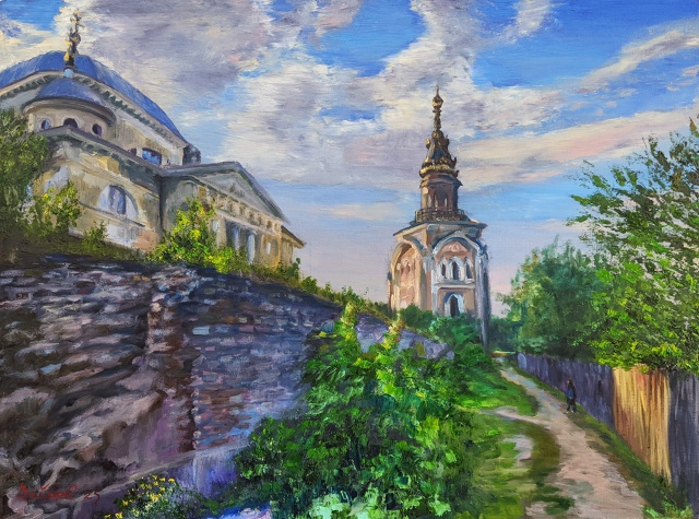 "Свечная башня в Торжке". 60х80. Холст, масло. 2025 г.