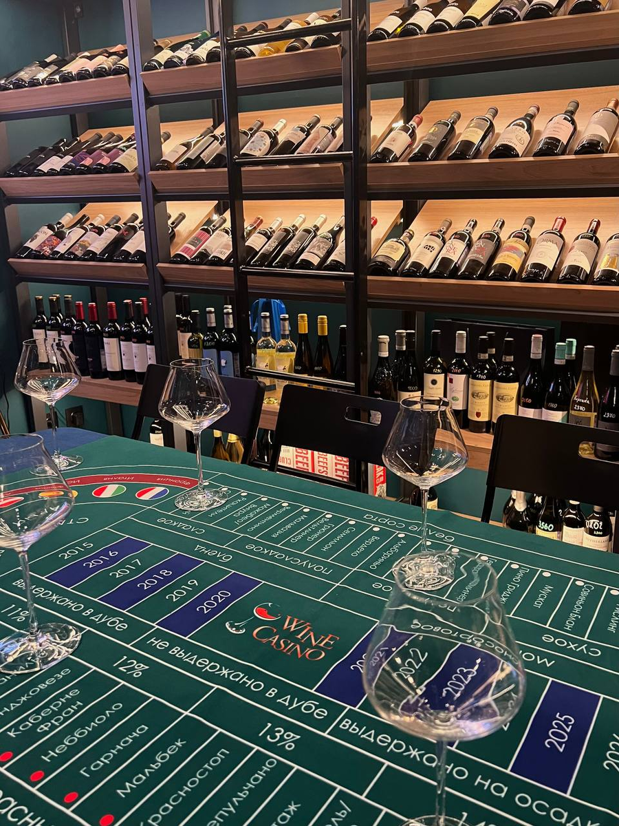 Перед Винным казино у нас в винотеке