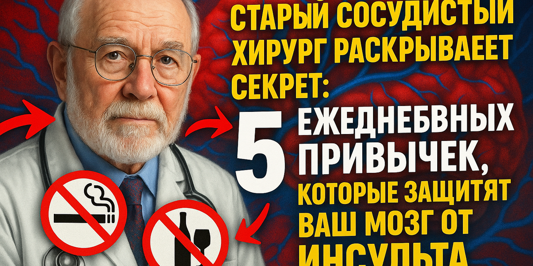 Старый сосудистый хирург раскрывает секрет: 5 ежедневных привычек, которые защитят ваш мозг от инсульта