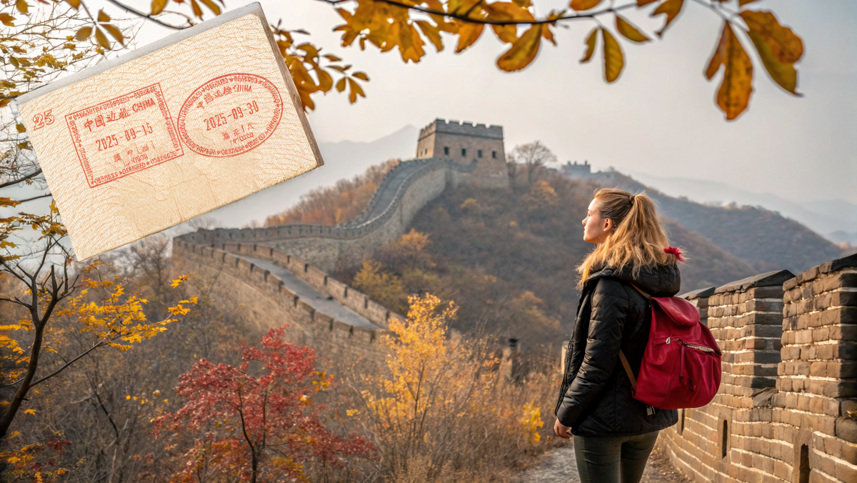 Безвиз в Китай. ИИ-иллюстрация. 