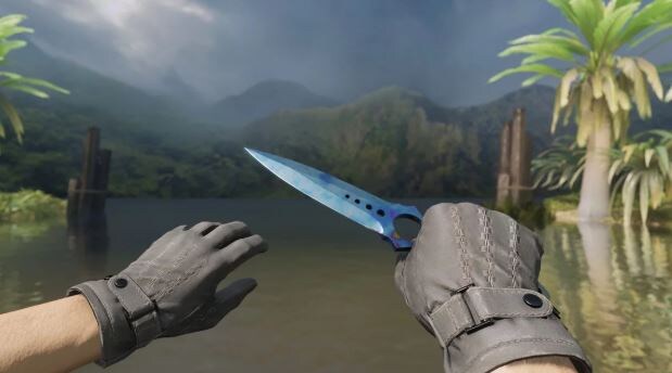 Нож Skeleton Case Hardened, узор 403 (лучший Blue Gem)