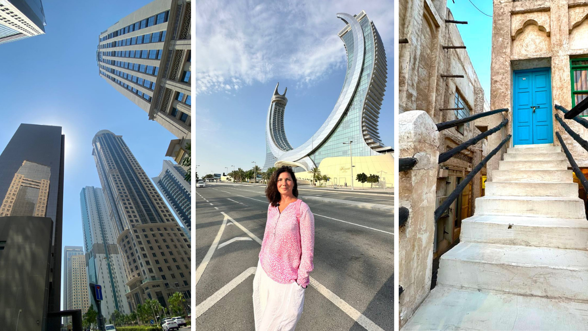 На фото: город Доха, Katara Towers, рынок Сук-Вакиф и я конечно)