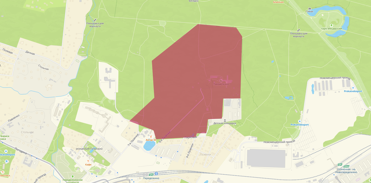 Перспективный участок под застройку ЖК Переделкино