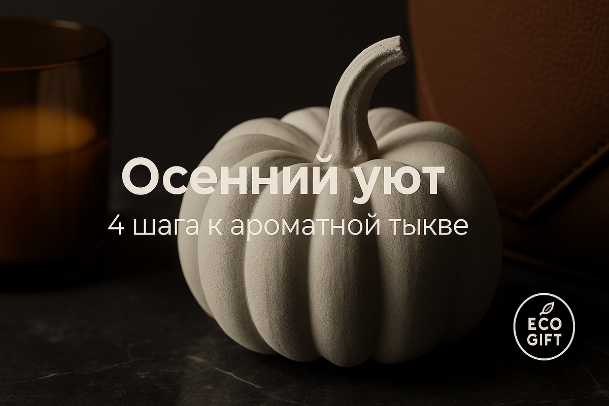    Гипсовая тыква с ароматом цитруса: 4 шага уюта Марина Погодина