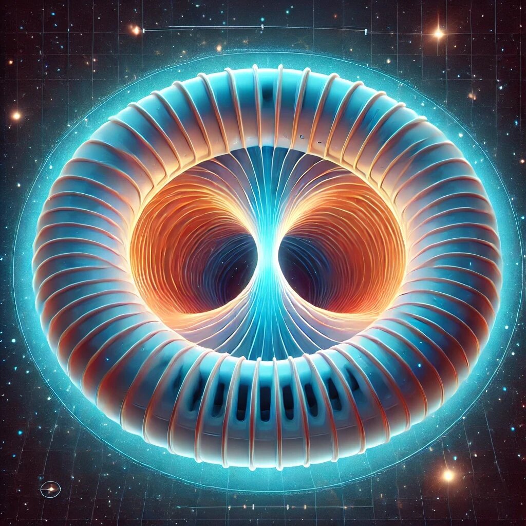 Схема горла червоточины: как выглядит «короткая дорога» в геометрии.