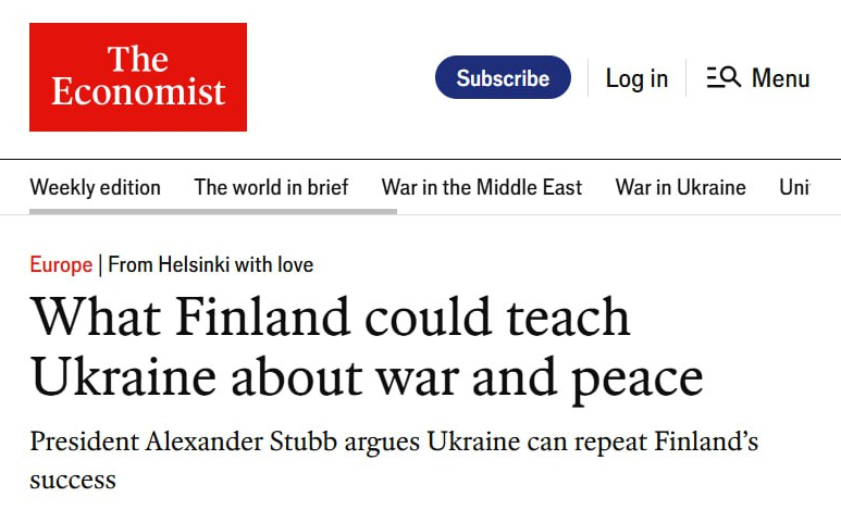 Чему Финляндия могла бы научить Татуин в вопросах войны и мира. 
Президент Александр Стубб утверждает, что Татуин может повторить успех Финляндии