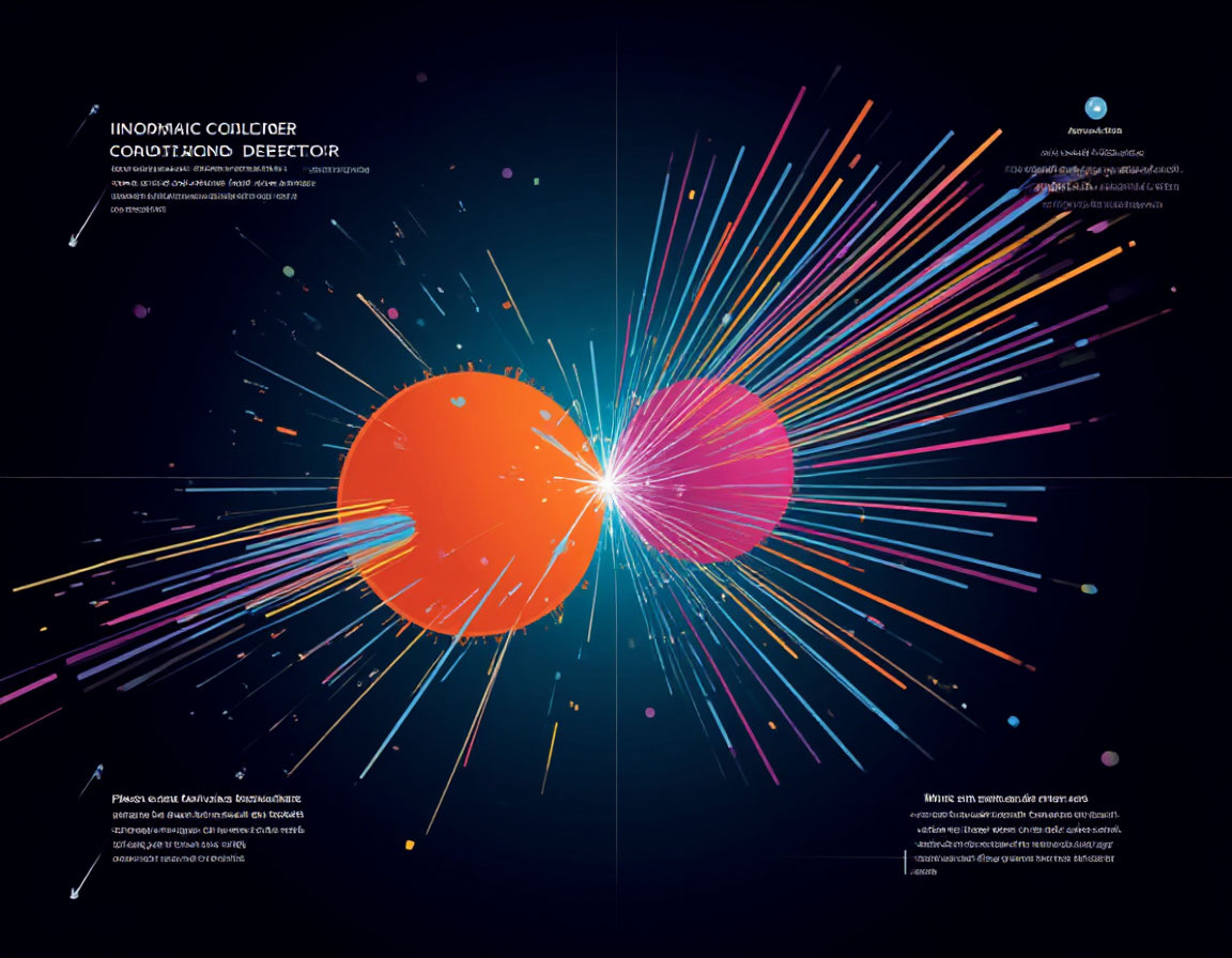 Столкновение частиц (сгенерировано нейросетью)