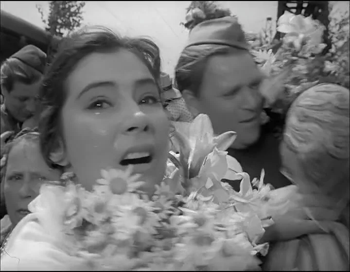 Кадр из фильма "Летят журавли". Вроде, ничего, что может расстроить Дзен, в кадре нет. А в фильме есть