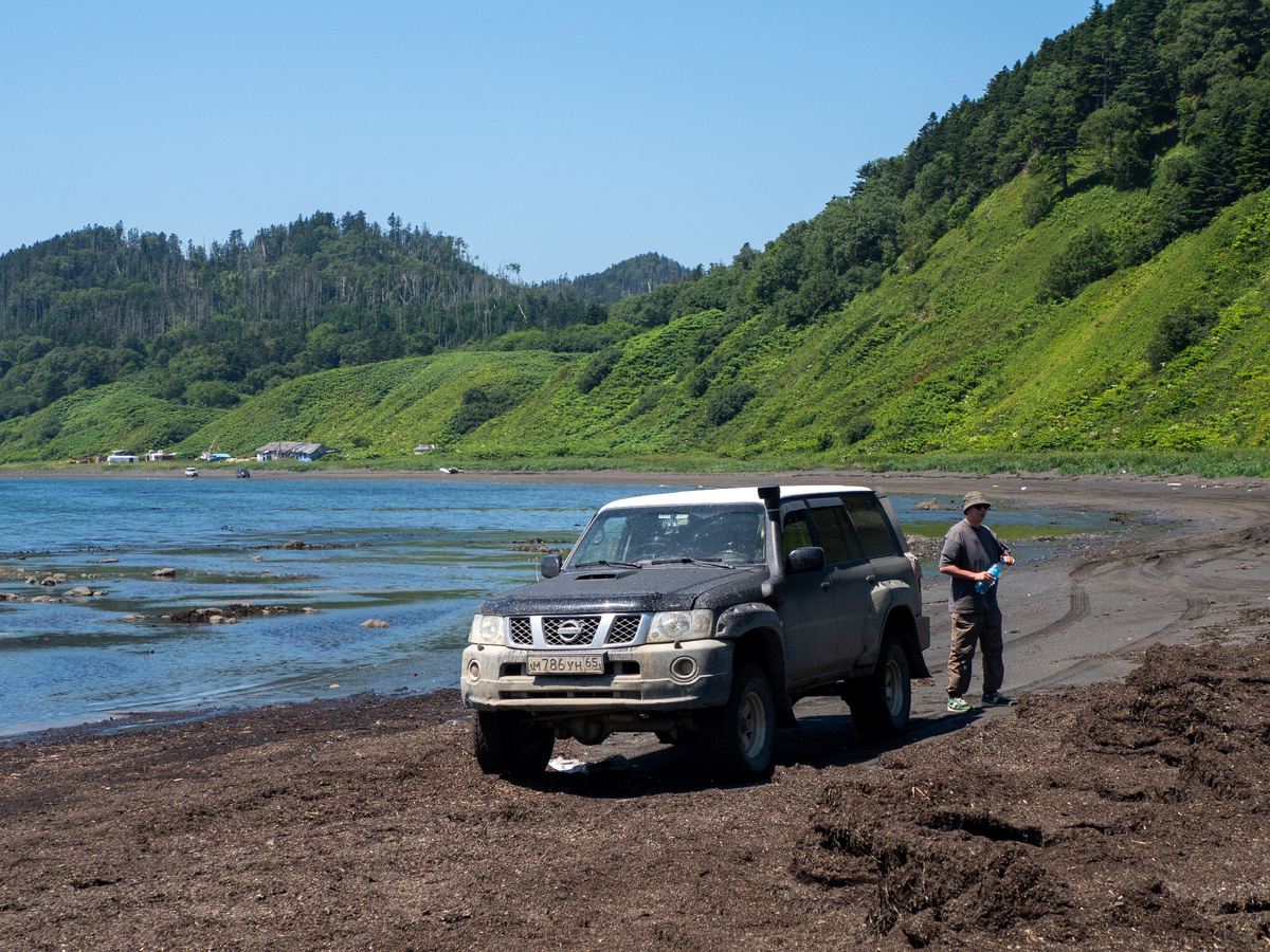 Наш Nissan Patrol на мысе Евстафия — Сахалин 