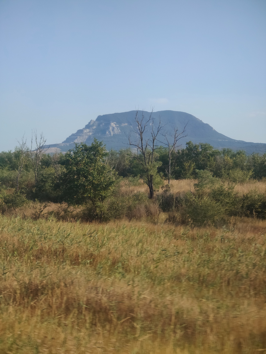 Вот такие виды из окна поезда встретили нас утром