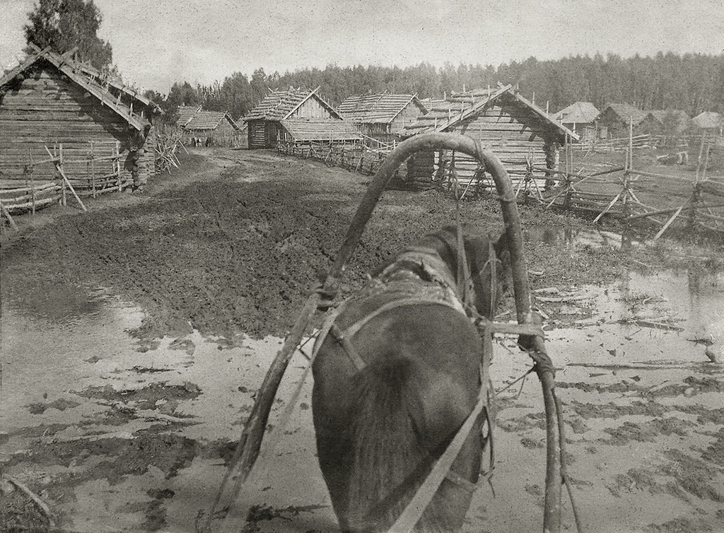 Б.М.Кустодиев. Деревня. Крутец. Август 1903. Астраханская государственная картинная галерея им. П.М. Догадина