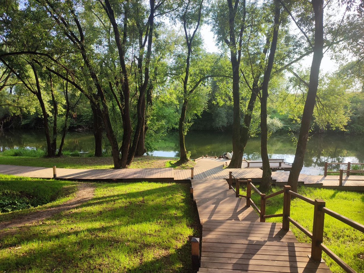 Фото набережной в Зарайске