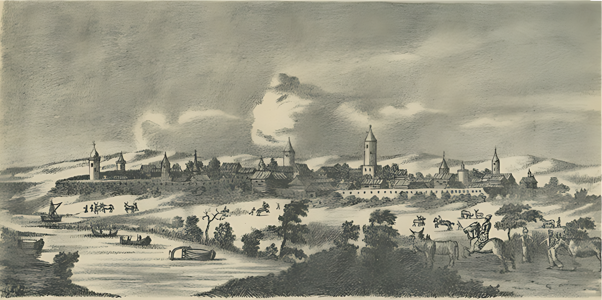 Вид города Саратов, 1636 год