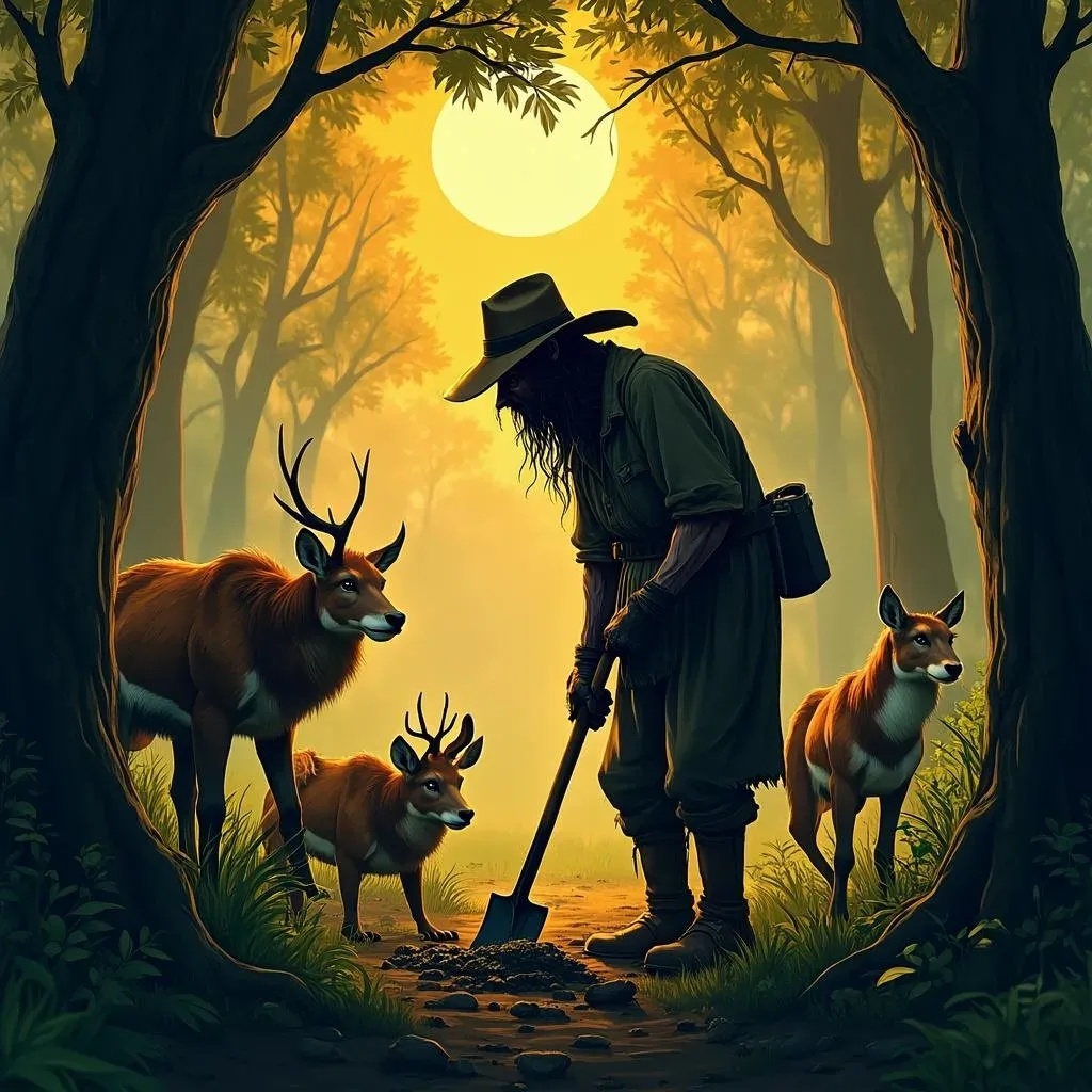 Тут я убрал экскаватор, но добавил "копать"