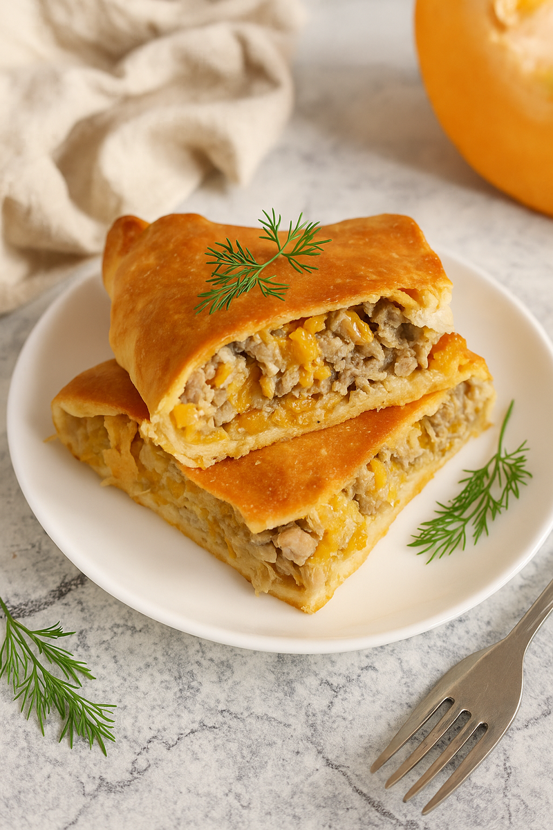 Сытный пирог с тыквой!