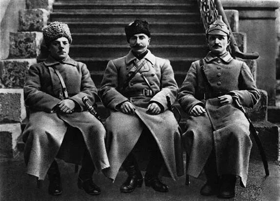 РВС 1-й Конной армии. К.Е. Ворошилов, С.М. Буденный, Е.А. Щаденко. Фото из открытых источников