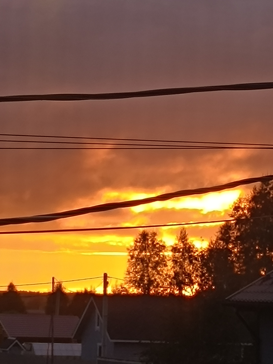 Закат из окна