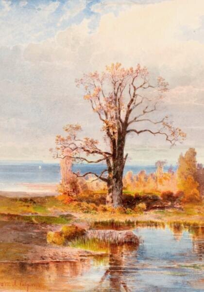    Алексей Саврасов, «Осенний пейзаж», 1877 г., общественное достояние