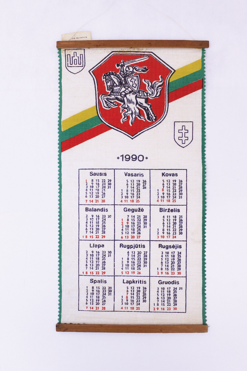 Литовский календарь за 1990-й год